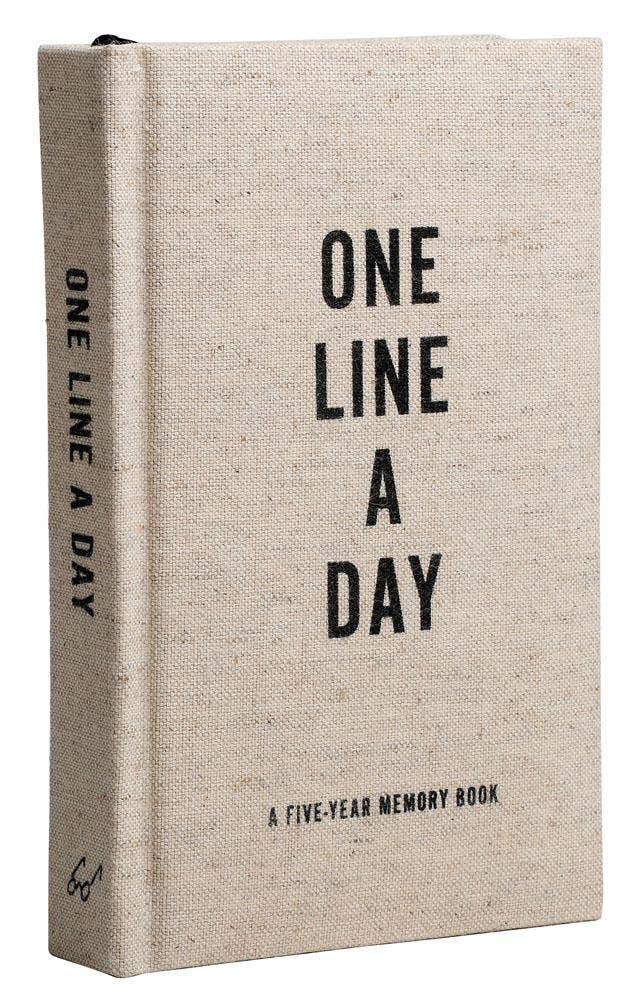 One Line a Day Canvas Edition Journal, 5-year memory book