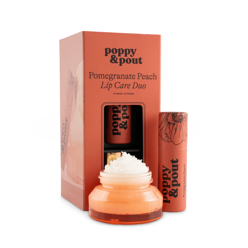 Lip Care Due Gift Set  - Pomegranate Peach