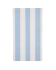 Sky blue cabana stripe guest towels, 15-count, triple-ply, non-toxic inks, perfect for tea parties, showers, and elegant gatherings.