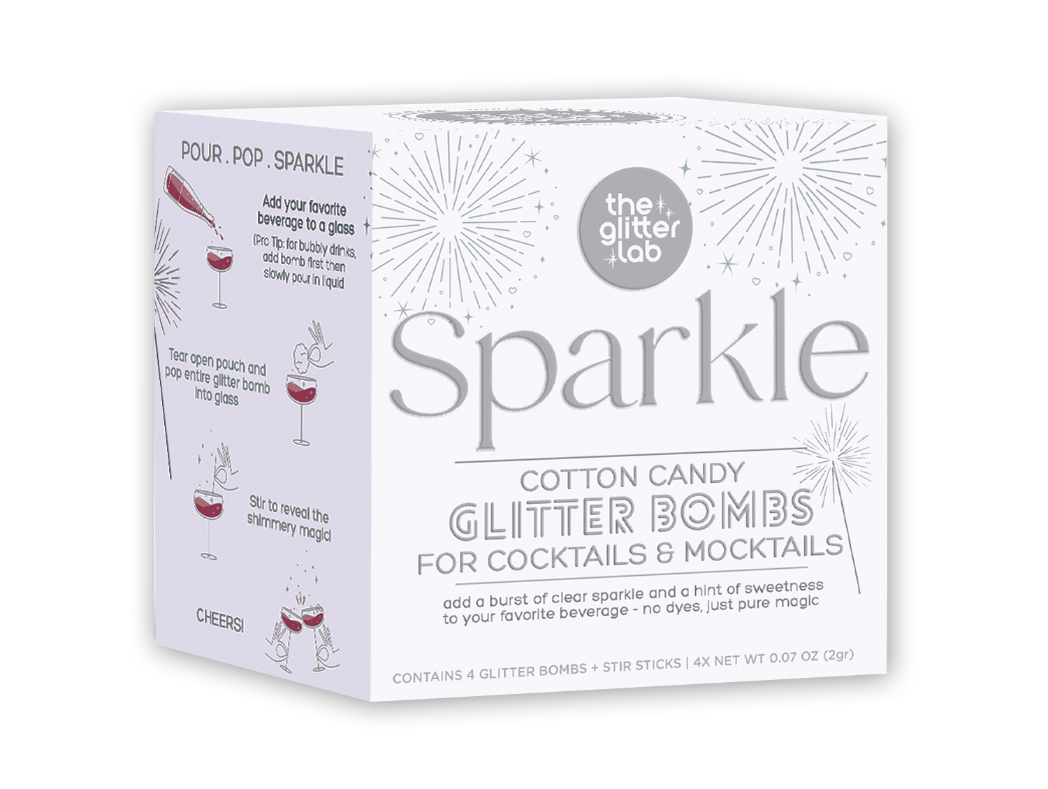 Sparkle Collection Glitter Bombs with 4 pouches and stir sticks