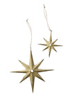 Starbright Gold Glitter Eight-Point Star Ornament