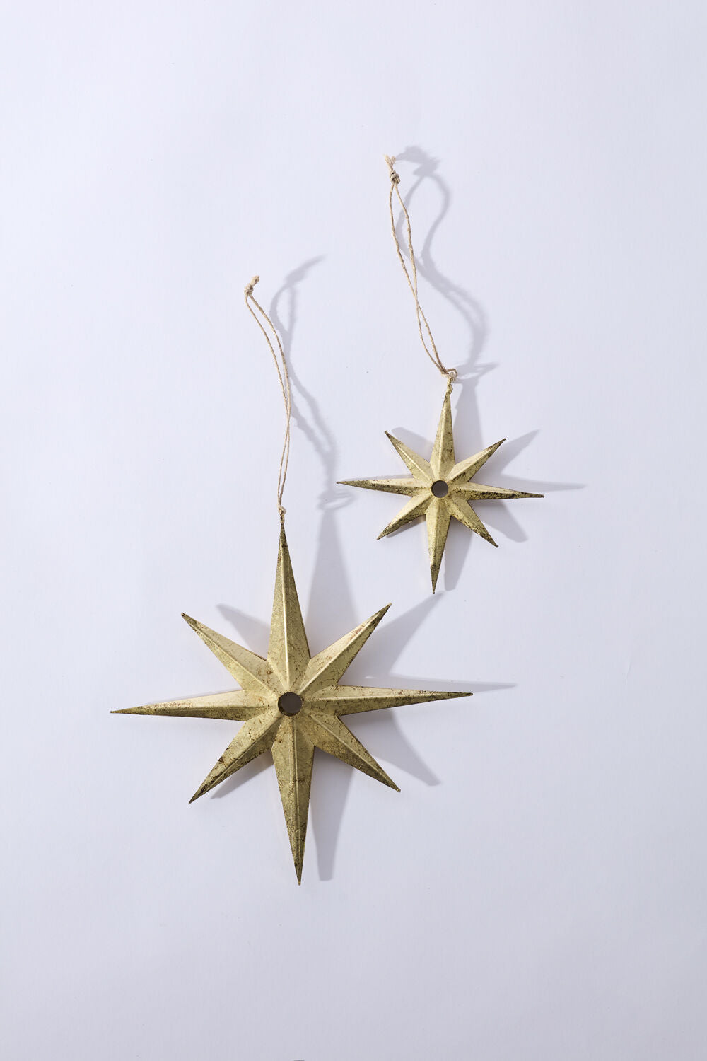 Starbright Gold Glitter Eight-Point Star Ornament