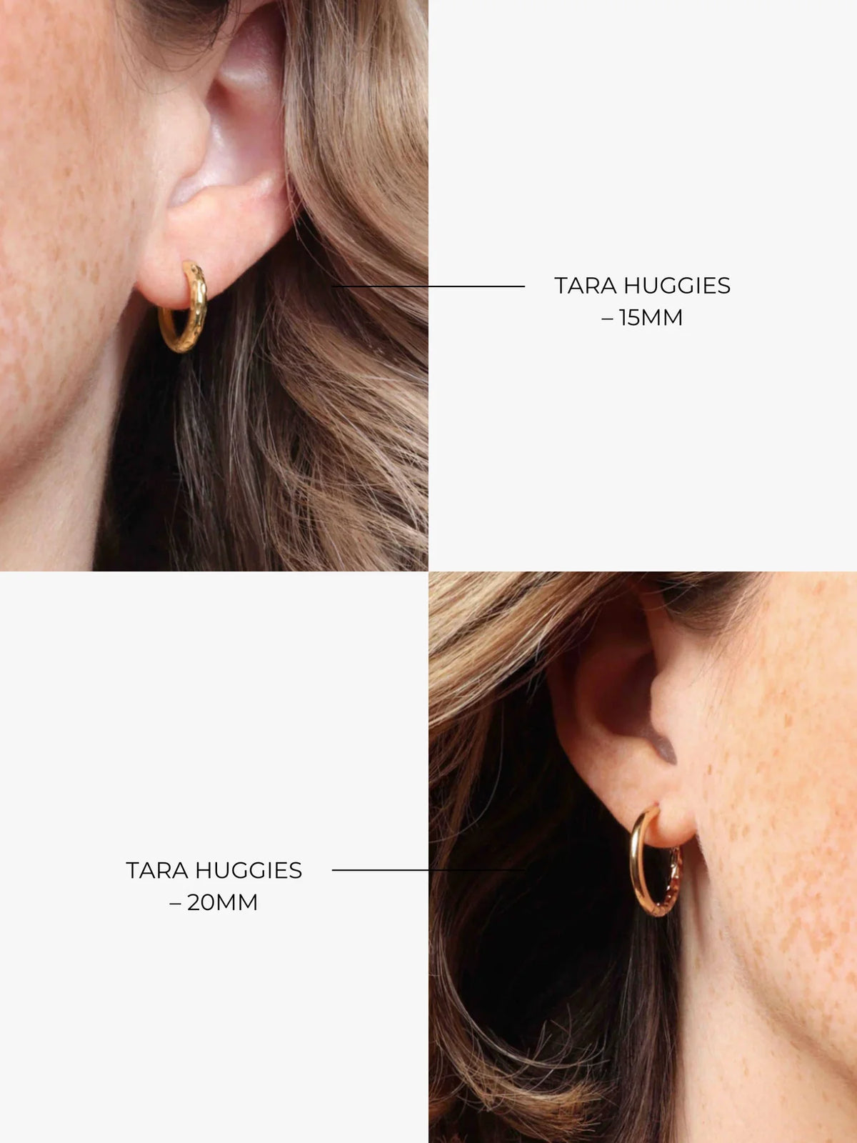 TARA HUGGIES 20mm - GOLD - reversible