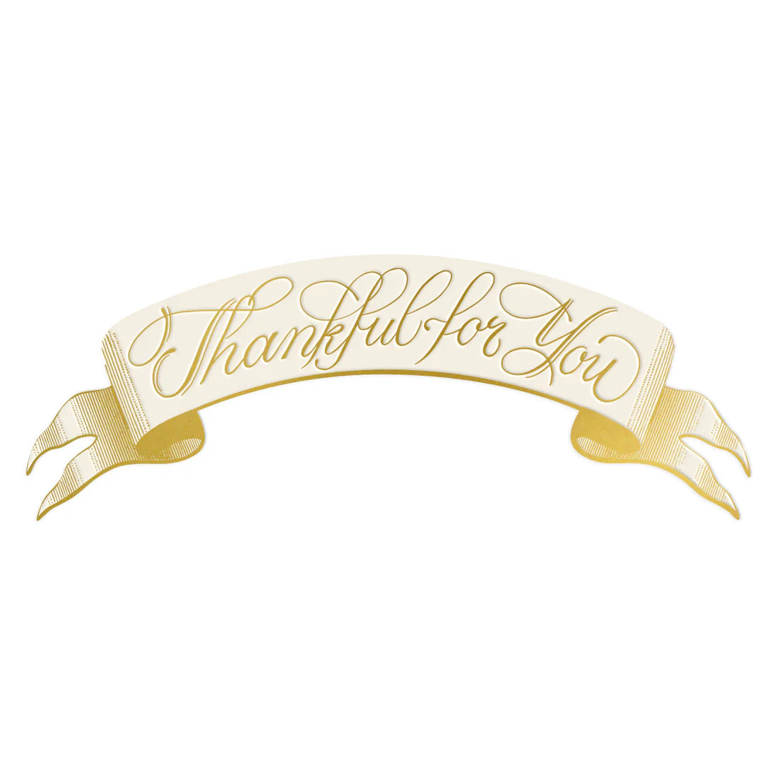Thankful for You banner table accent for fall and Thanksgiving place settings.