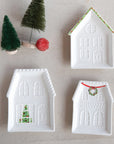 Embossed Stoneware House Plate - SOLD INDIVIDUALLY