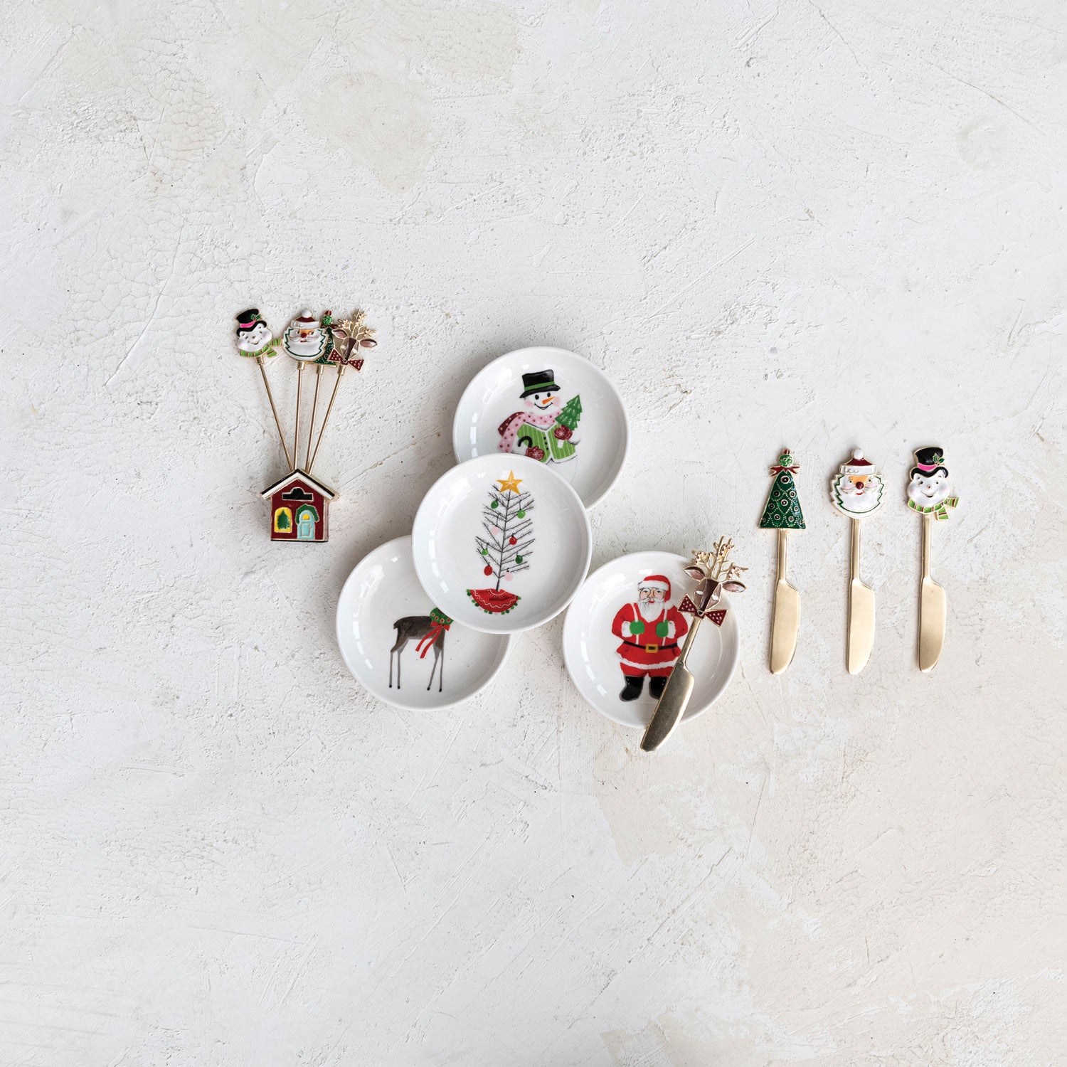 Holiday Icon Canapé Knife with Enamel Handle – 4 Assorted Styles