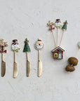 Holiday Icon Canapé Knife with Enamel Handle – 4 Assorted Styles