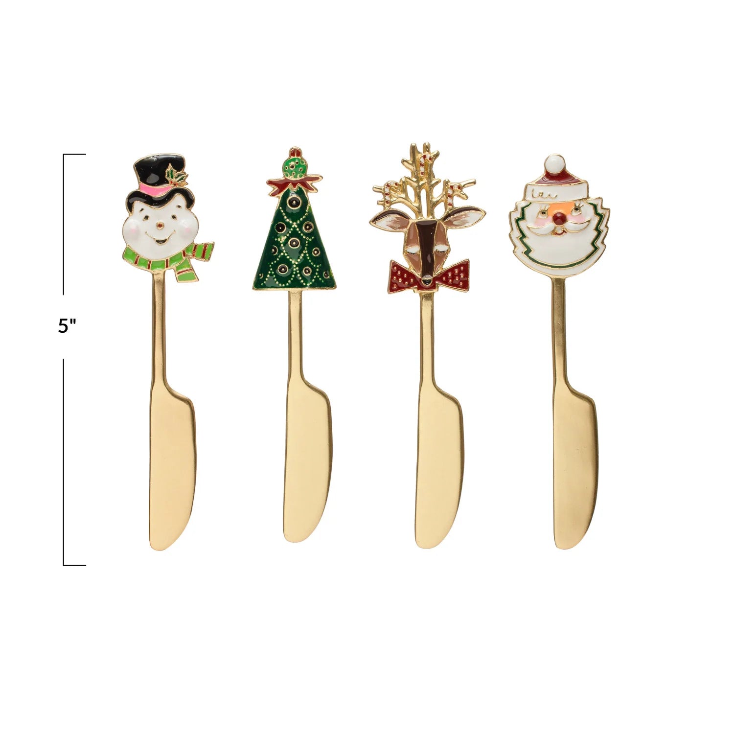 Holiday Icon Canapé Knife with Enamel Handle – 4 Assorted Styles