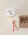 Glass Candy Cane Drink Stir Sticks – Boxed Set of 6
