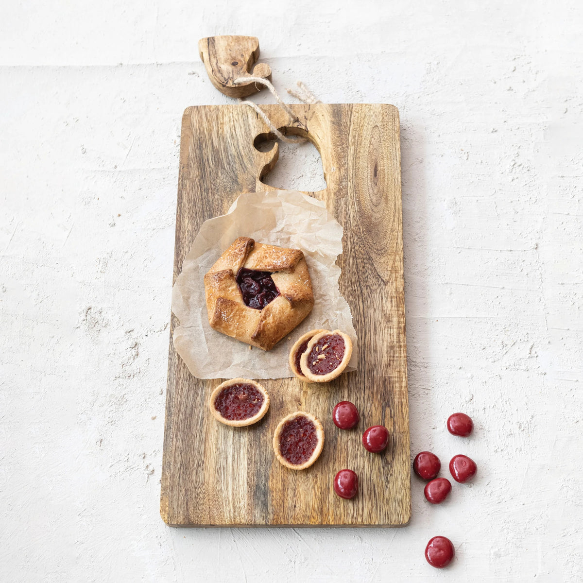 Mango Wood Santa Hat Cheese &amp; Cutting Board – Festive Christmas Serving Décor