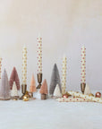 Clear & Gold 3D Dot Unscented Taper Candles – Set of 2
