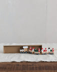 Wooden Christmas Train with Holiday Passengers – Set of 5