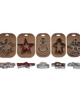 Stainless Steel Holiday Cookie Cutters on Card, Set of 3, 5 Styles