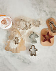 Stainless Steel Holiday Cookie Cutters on Card, Set of 3, 5 Styles