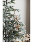 Blush Magnolia Flower Garland with Glitter & Jewels – Faux Floral Décor