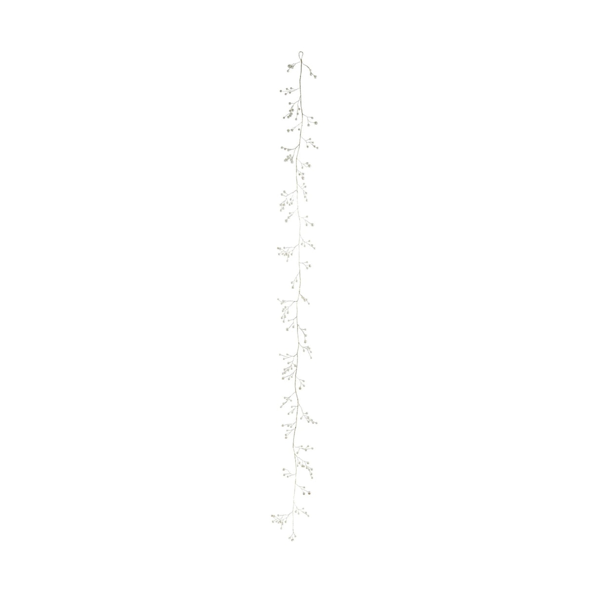 Gold Metal Wire Garland with Faux Pearls – Elegant Decorative Garland