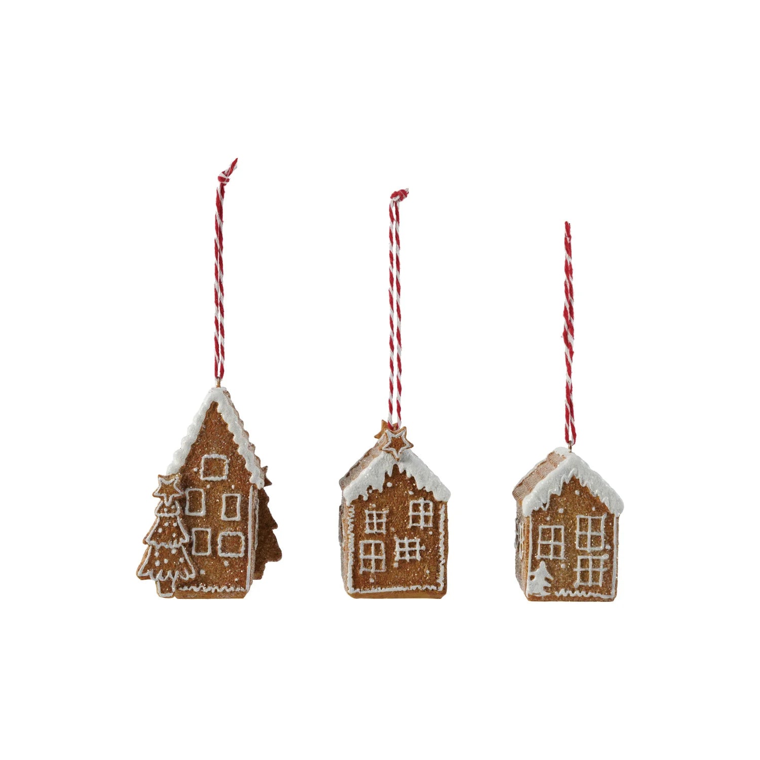 Glittered Resin Gingerbread House Christmas Ornaments – SOLD INDIVIDUALLY