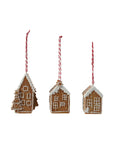 Glittered Resin Gingerbread House Christmas Ornaments – SOLD INDIVIDUALLY